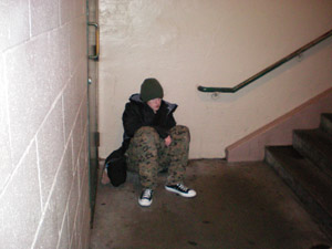 Justin as a Hobo